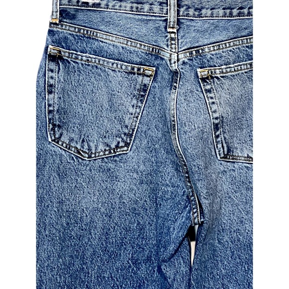 NWT Topshop Mid Rise Loose Fit Dad jeans Blue Washed Womens Size 2 - Picture 8 of 8
